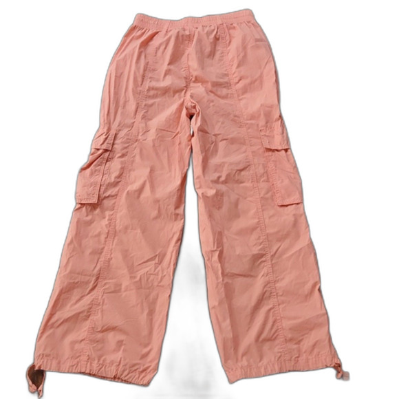 Aerie High Waisted Go-For-It Baggy Cargo Pant, Spicy Coral, Size S - Picture 4 of 10